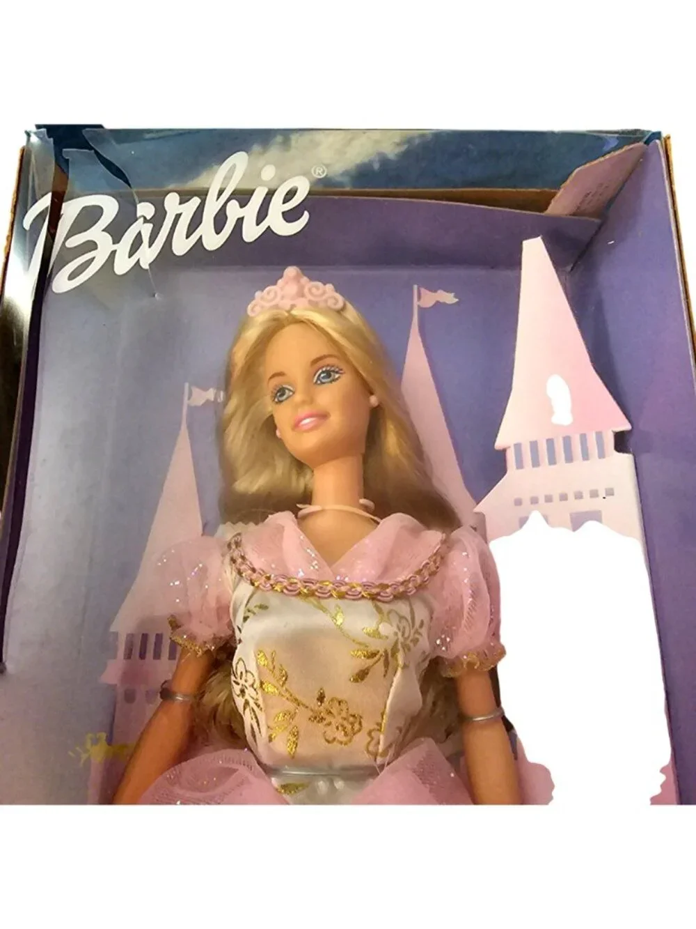 Barbie Princess Doll In Pink Gown 1999 Mattel New In Damaged Box
